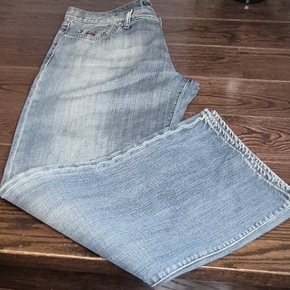 Energie Men's Light Blue Bootcut Jeans - Picture 6 of 11